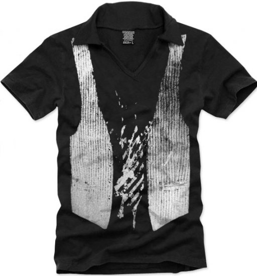 V-neck short sleeve men's t-shirt - Vest