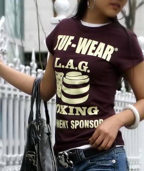 TUF-Wear Boxing Equipment Sponser Printed T-shirt For Women