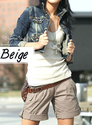 Hollywood Stars Natural & Stylish Cargo Roll Up Shorts Pants