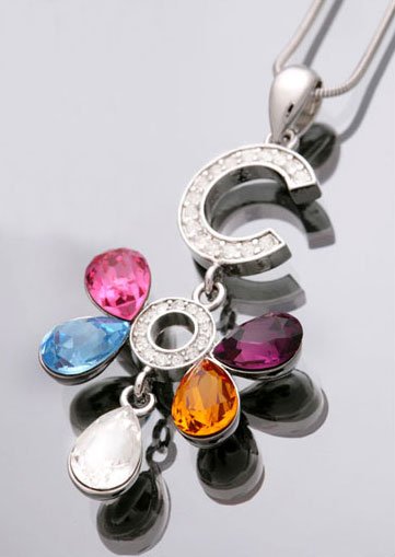 Swarovski Crystal & Saphire Butterfly Pendant Necklace
