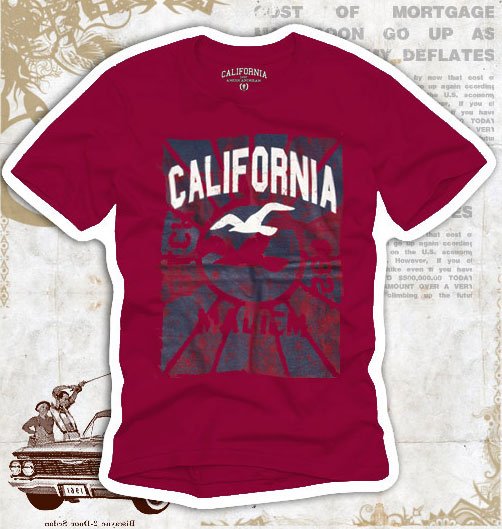 California Hollywood Vintage Style Men's T-shirt