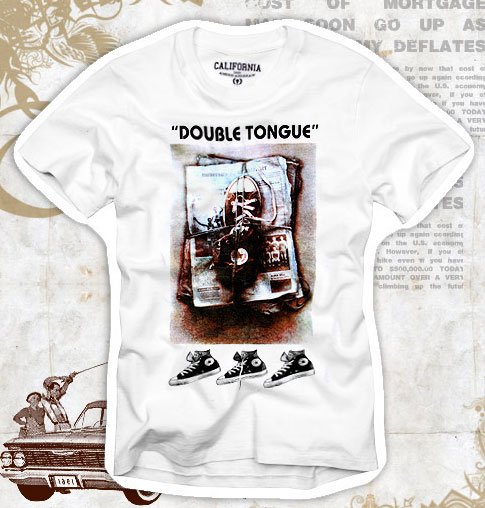 "Double Tongue" Hollywood Vintage Style Men's T-shirt