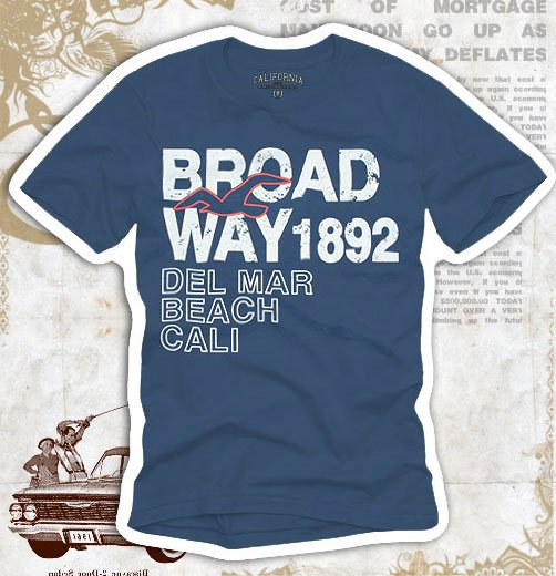 "BROADWAY 1892" Hollywood Vintage Style Men's T-shirt