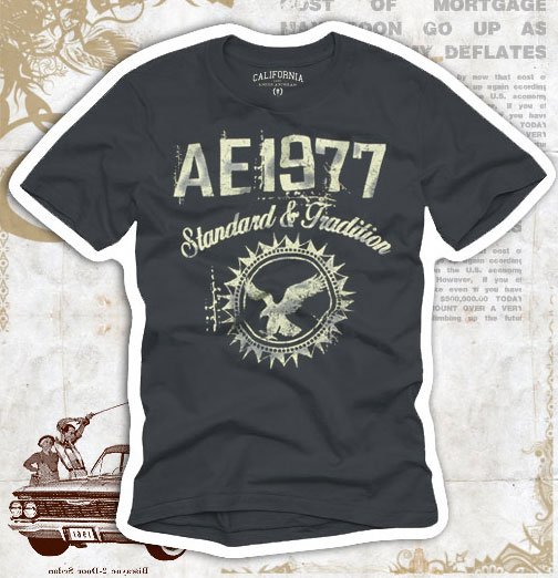 "AE 1977" Hollywood Vintage Style Men's T-shirt