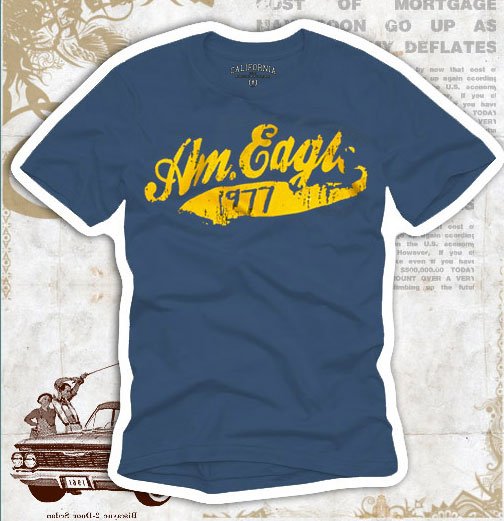 "Am. Eagle" Hollywood Vintage Style Men's T-shirt