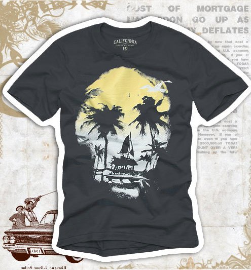 "California & Fitch" Hollywood Vintage Style Men's T-shirt