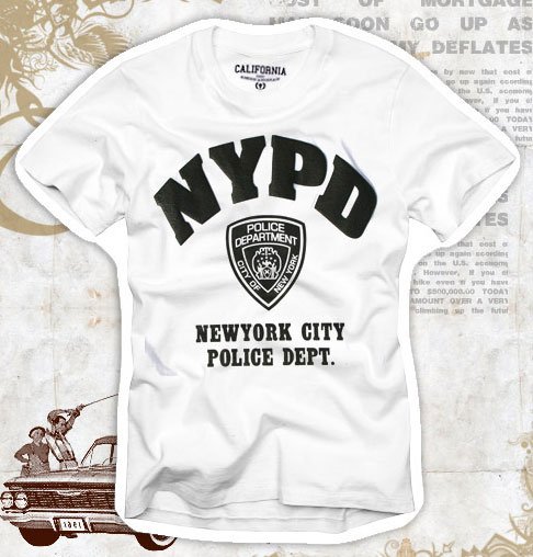"NYPD" Hollywood Vintage Style Men's T-shirt