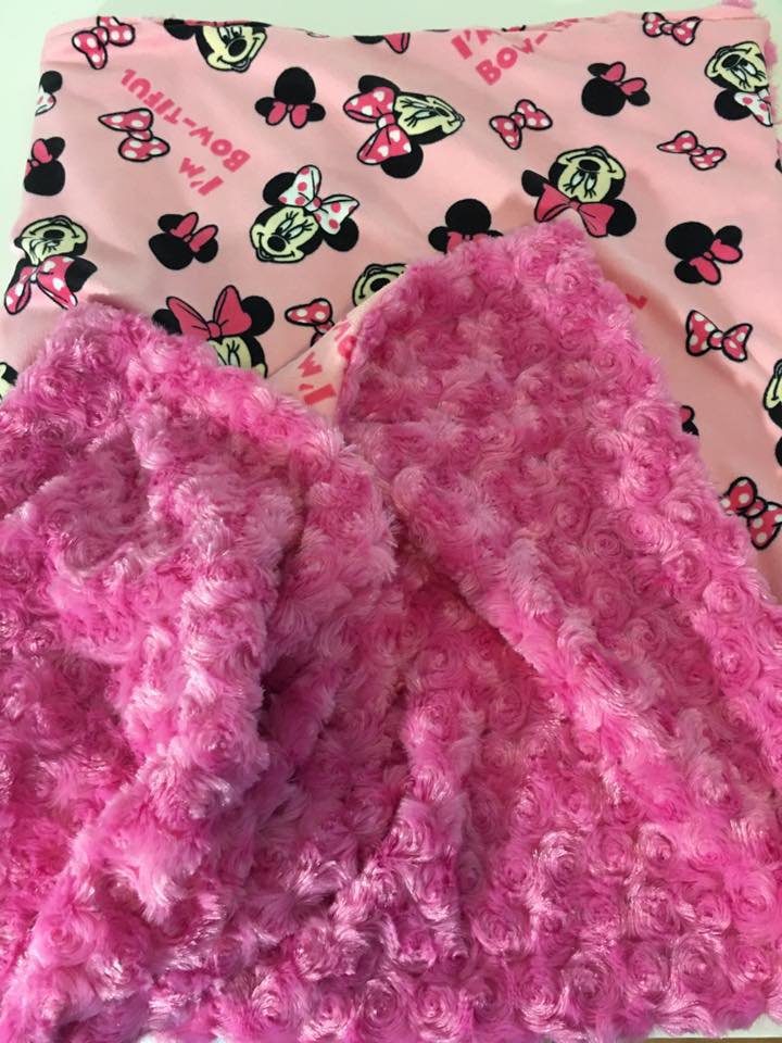 Handmade Minnie Mouse Minky Baby Blanket