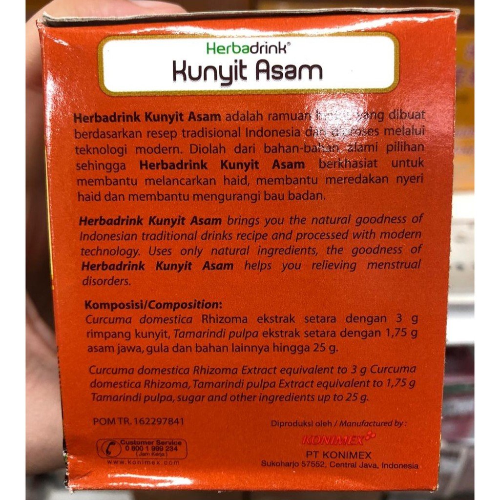 Herbadrink Kunyit Asam Powder Pack Sachet Gr