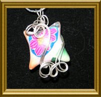Summer Fun Wire Wrapped Polymer Clay Pillow