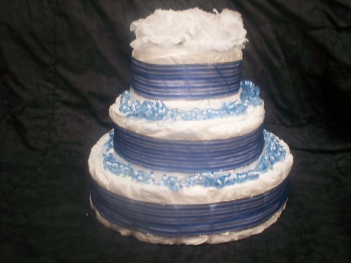 3 TIER BLUE CAKE