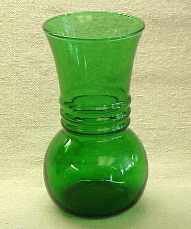 Anchor Hocking Forest Green Vase