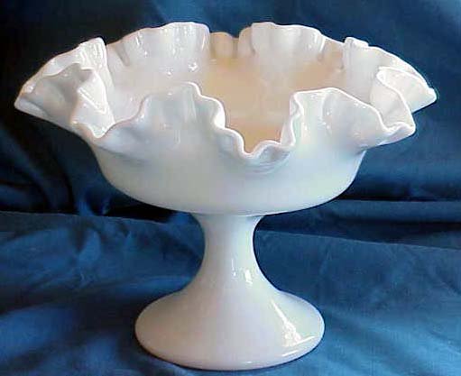 Beautiful Old Milk Glass Compote - Fenton