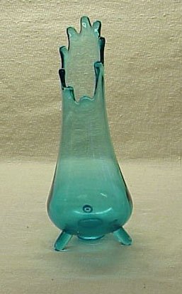 Beautiful Blue Glass Blown Vase - Memory Lane Collectibles