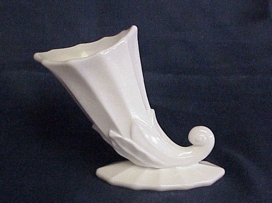 Westmoreland Horn of Plenty Milk Glass Vase - Memory Lane Collectibles