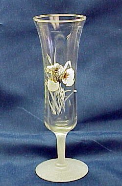 Clear & Frosted Iris Bud Vase - Memory Lane Collectibles