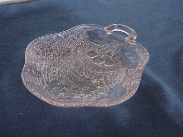 Pink Pressed Sandwich Glass Candy Dish