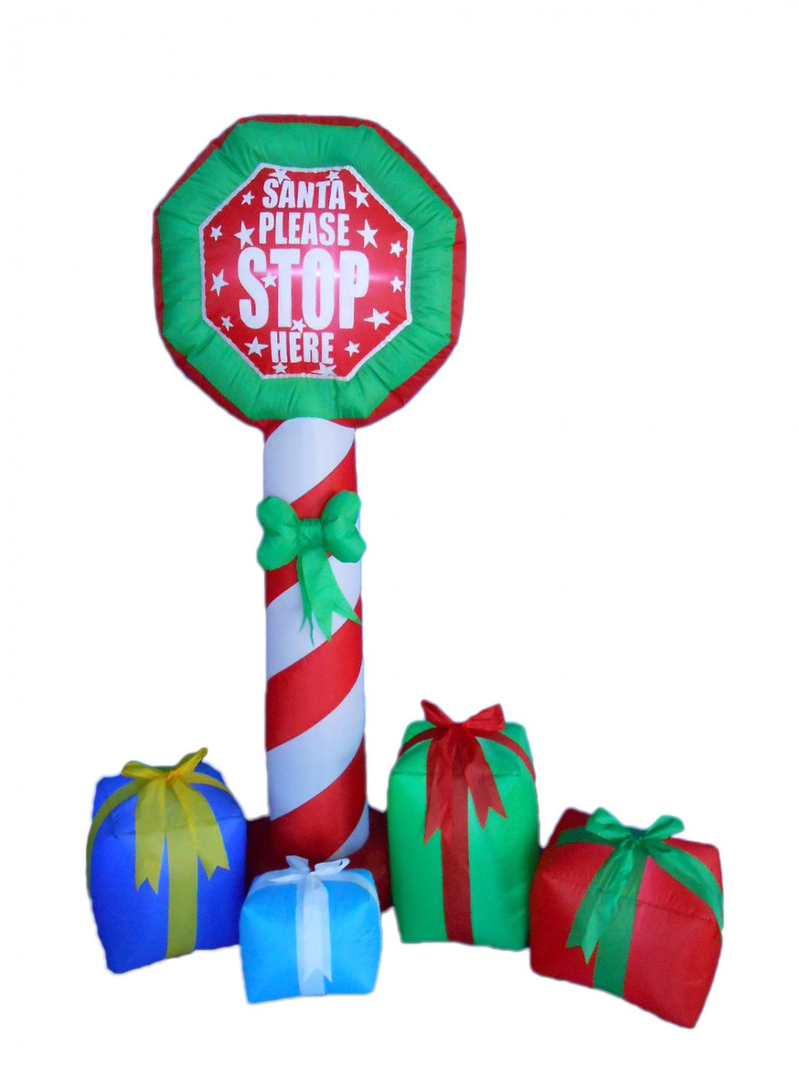 6 Foot Tall Christmas Inflatable Stop Sign Gift Boxes Yard Decoration #263