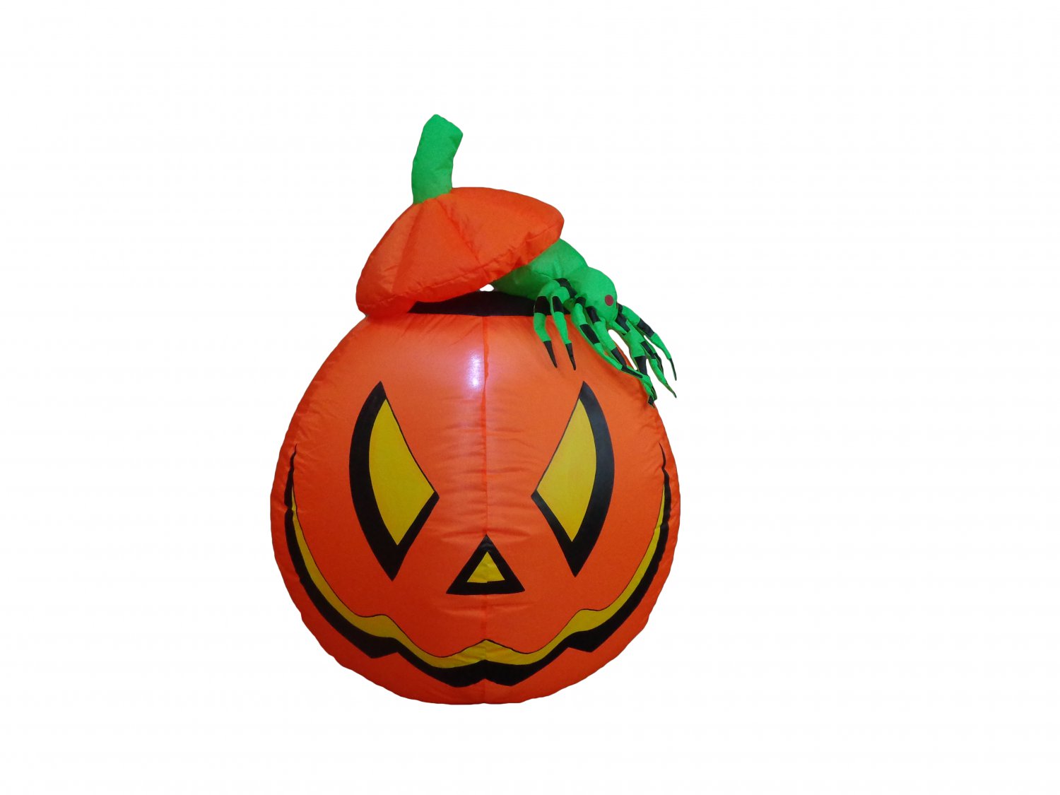 4 Foot Halloween Inflatable Lighted Pumpkin Jack-o-lanterns with Spider Yard Art Decoration #283