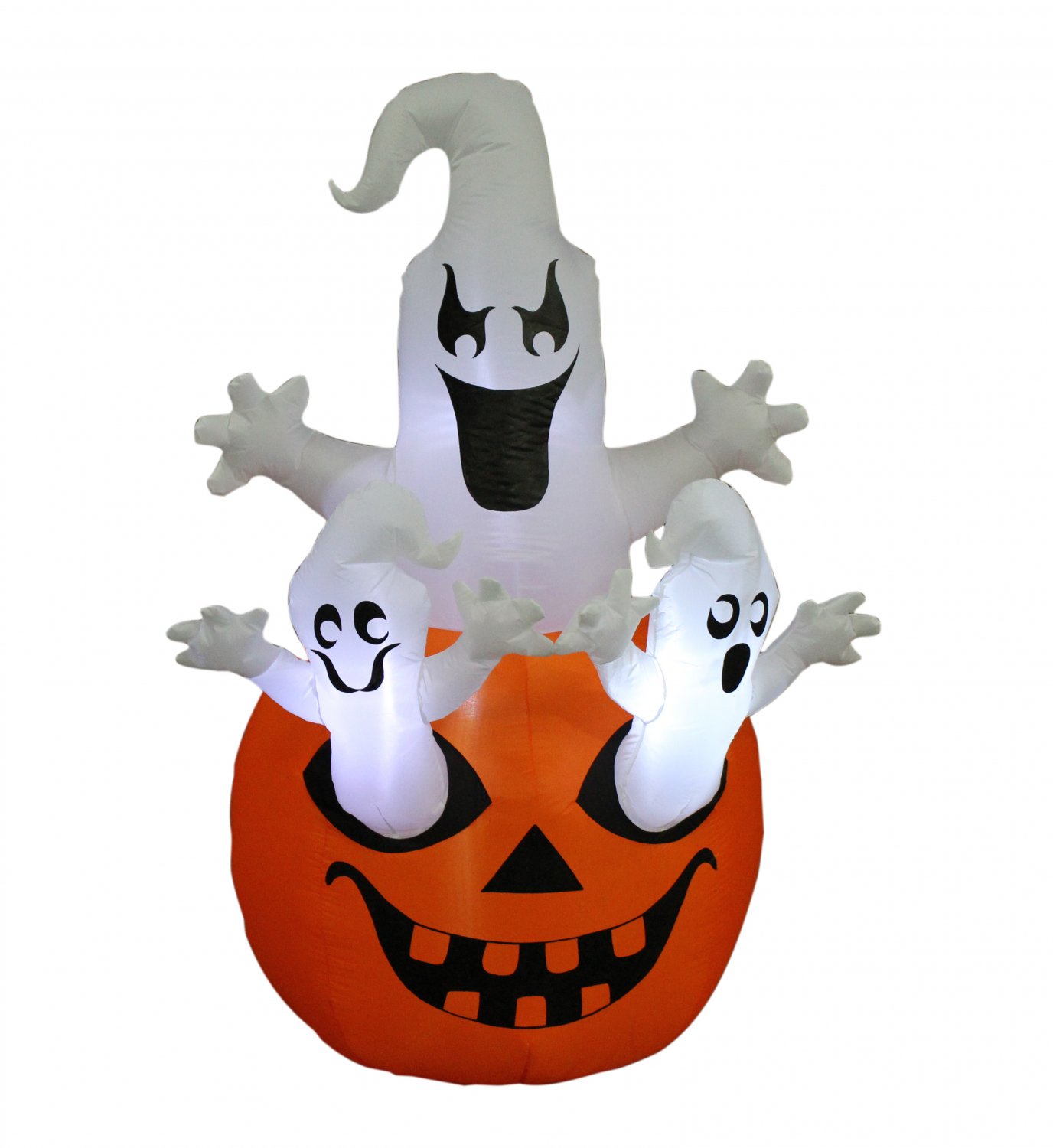 Halloween Inflatable Three Ghosts Pumpkin Yard Party Decoration Blowup LED Light #293