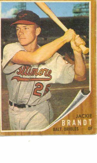 '62 Jackie Brandt - Topps - #165 - Orioles