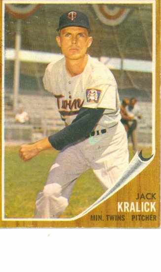 '62 Jack Kralick - Topps #346 - Twins
