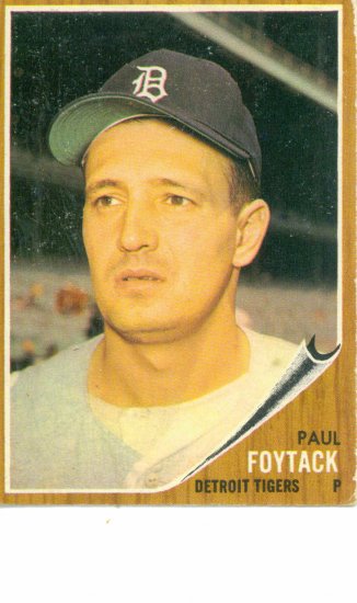 '62 Paul Foytack - Topps #349 - Tigers