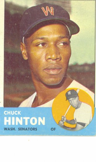 '63 Chuck Hinton - Topps #330 - Senators