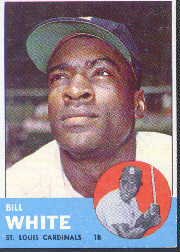 '63 Bill White - Topps #290 - Cardinals