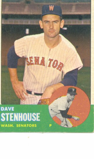'63 Dave Stenhouse - Topps #263 - Senators