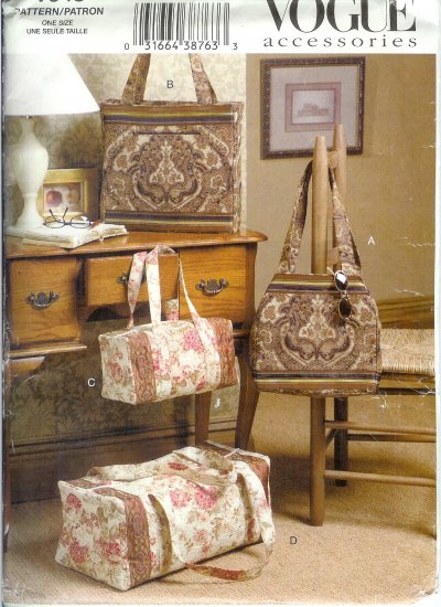 V7919 Vogue Pattern Accessorie Handbags and Totes