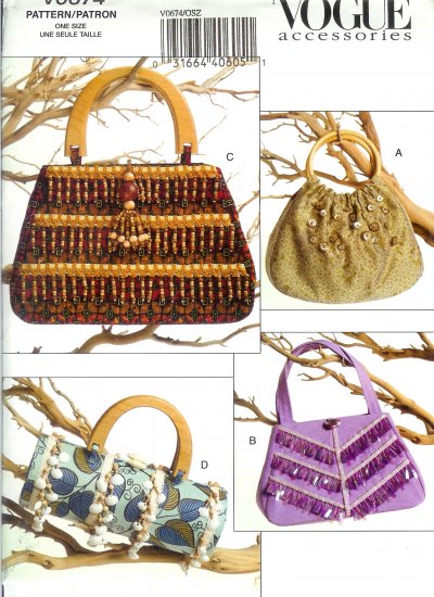 V0674 Vogue Pattern Accessorie Handbags