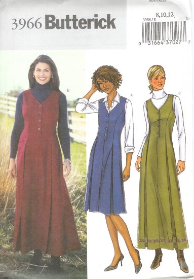 B3966 Butterick Pattern EASY Jumper Misses Size 20, 22, 24