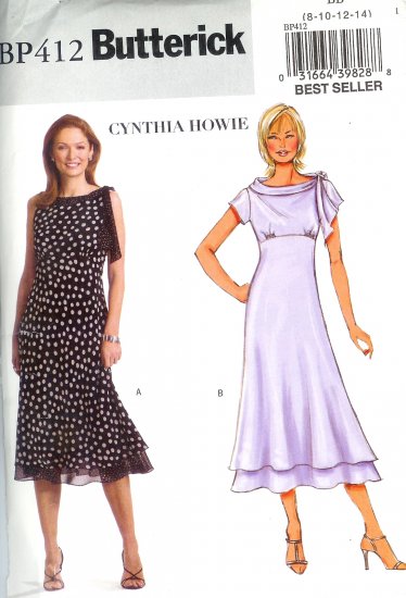 BP412 Butterick CYNTHIA HOWIE EASY Dress Misses/Miss Petite Size BB 8-14