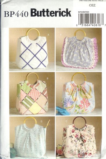 BP440 Butterick Pattern Handbags OSZ
