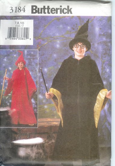 B3184 Butterick Pattern EASY Robe & Gown Costume Boy/Girl Size 7,8,10