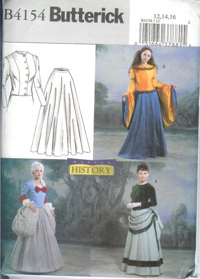 B4154 Butterick Pattern HISTORY Costumes Misses Size 12,14,16