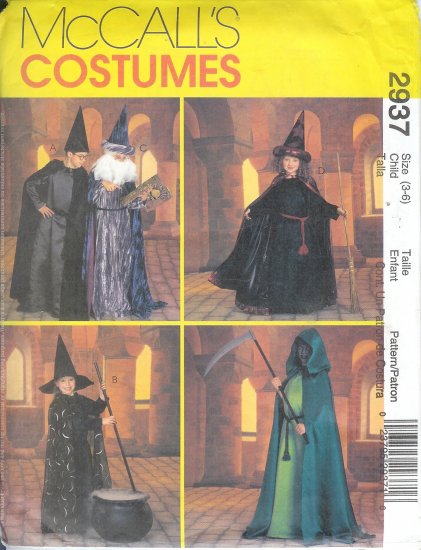 M2937 McCalls Pattern Cape Costume Child/Boys/Girls Size 3 - 6