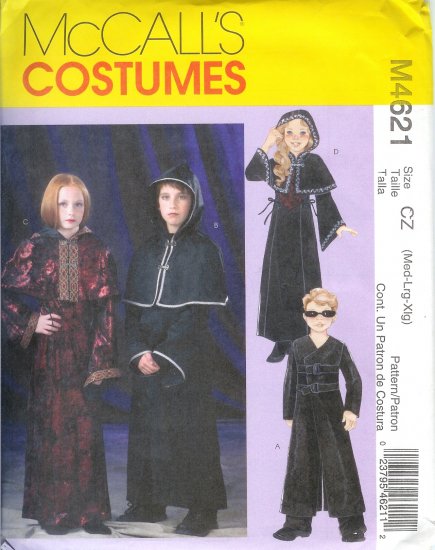 M4621 McCalls Pattern COSTUMES BOYS/GIRLS Size CZ M, L, XL