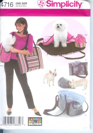 S4716 Simplicity Pattern LONGIA MILLER DESIGN Pet Accessories