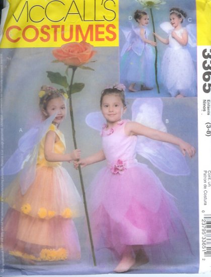 M3365 McCalls Pattern FLOWER FAIRY Costumes Childs/Girls Size 3 - 8