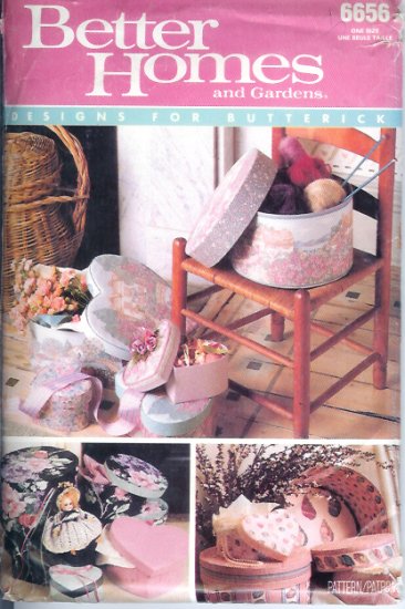 B6656 Butterick Pattern (1988) BETTER HOMES AND GARDENS Boxes