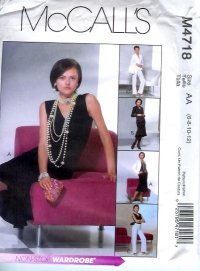 M4718 McCalls Non-Stop Wardrobe Lined Jacket, Skirt, Pants, Top Misses/Miss Petite Size AA 6 - 12