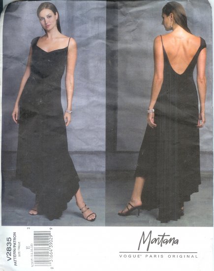 V2835 Vogue PARIS ORIGINAL-MONTANA Dress Misses Size 14, 16, 19