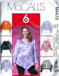 M4473 McCalls Pattern 6 Great Looks EASY Tops Womens Size 26W-28W-30W-32W
