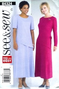 B4324 Butterick Pattern EASY Top & Skirt PETITE Misses Size 14 -16-18