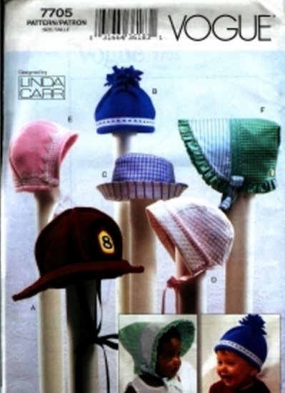 V7705 Vogue Baby Bonnets Designed By LINDA CARR