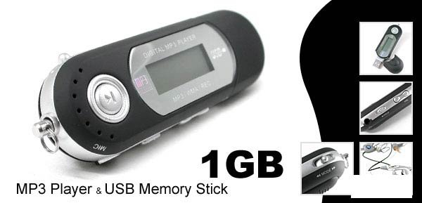 1GB Built-in FM MP3 Player (Classic) - Black