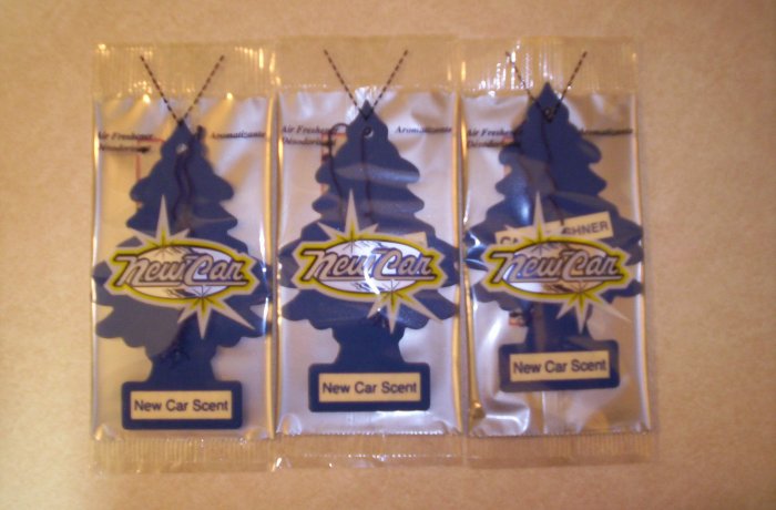 New Car Scent Tree Air Freshener - Lot of 3 -
