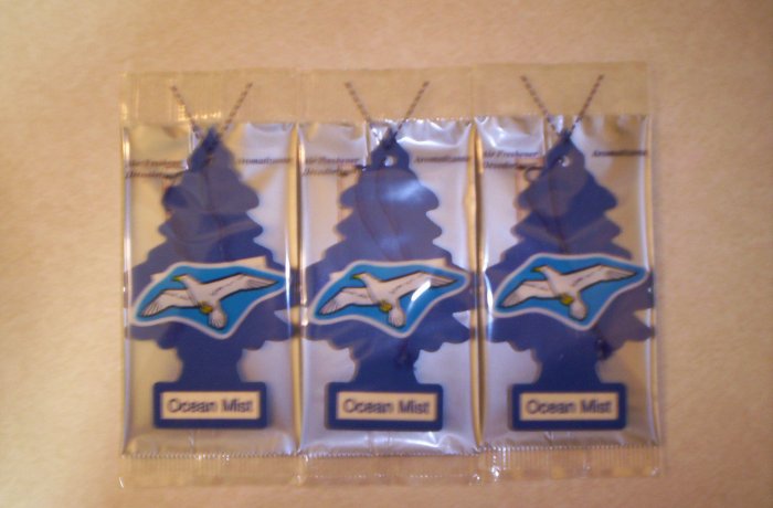 Ocean Mist Tree Air Freshener - Lot of 3 -